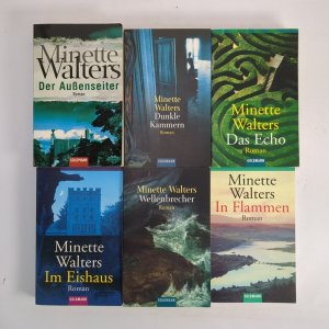 6 Bände Minette Walters In Flammen; Wellenbrecher; Im Eishaus; Das Echo; Dunkle Kammern; Der Außenseiter