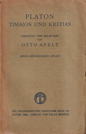 Timaios und Kritias Der Philosophischen Bibliothek Band 179