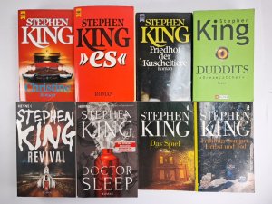 8 Romane Stephen King Doctor Sleep; Das Spiel; Friedhof der Kuscheltiere; Frühling, Sommer, Herbst und Winter; Revival; Duddits Dreamcatcher; Es, Christine