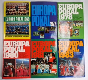 6 Bände Europa Pokal: 1969 / 1977 / 1978 / 1980 / 1981 / 1983