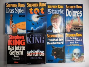 8 Romane Stephen King Frühling-Sommer-Herbst und Tod; Dolores; Stark; Das letzte Gefecht; Friedhof der Kuscheltiere; tot; Das Spiel; Schlaflos Insomnia