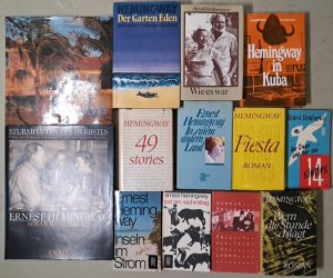 13 Bände Ernest Hemingway Fiesta; Wem die Stunde schlägt; 49 Stories; In einem andern Land; Paris; Der Sieger geht leer aus; Inseln im Strom; Tod am Nachmittag […]