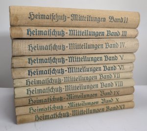 10 Bände Mitteilungen des Landesvereins Sächsischer Heimatschutz Band II-XI, Jahrgänge 1911-1922