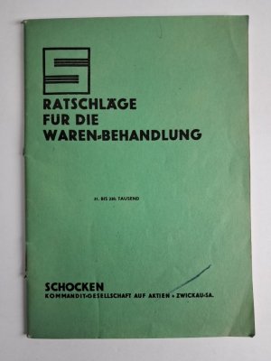 gebrauchtes Buch – anonym – Ratschläge für die Waren-Behandlung