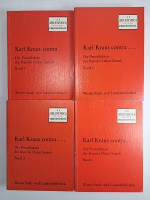 Karl Kraus contra ... Die Prozeßakten der Kanzlei Oskar Samek in der Wiener Stadt- und Landesbibliothek