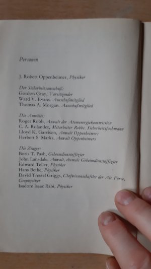 antiquarisches Buch – Heinar Kipphardt – In der Sache J. Robert Oppenheimer - Ein szenischer Bericht