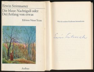 Die blaue Nachtigall oder Der Anfang von etwas. [Wie ich meinen Großvater kennenlernte. / Als ich noch ein Pferderäuber war. / Scheewittchen. / Die blaue […]