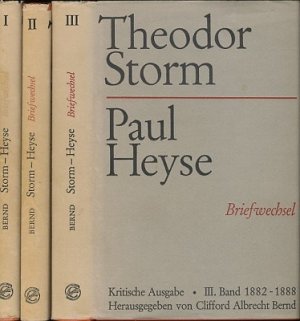 Briefwechsel. Erster Band: 1853-1873. Zweiter Band: 1876-1881. Dritter Band: 1882-1888. Kritische Ausgabe. Hrsg. v. Clifford Albrecht Bernd.