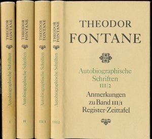 Autobiographische Schriften. 4 Bände. Herausgegeben von Gotthard Erler, Peter Goldammer und Joachim Krueger. Band I: Meine Kinderjahre. Band II: Von Zwanzig […]