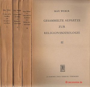 Gesammelte Aufsätze zur Religionssoziologie.