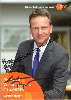 gebrauchtes Buch – Carsten Rüger – Original Autogramm Carsten Rüger ZDF /// Autograph signiert signed signee