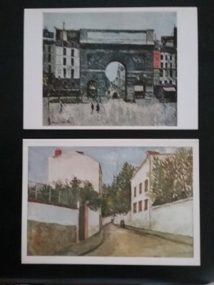 8 Postkarten von Maurice Utrillo - Montmartre mit Sacre Coeur - Rue aux Gobelins - Le Lapin Agile - Rue du Mont-Cenis - La Place du Tertre - Eglise de […]