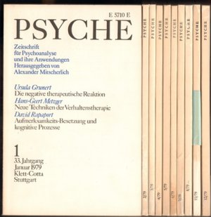 Psyche. Zeitschrift für Psychoanalyse und ihre Anwendungen. 33 Jahrgang. 10 Hefte (von 12).