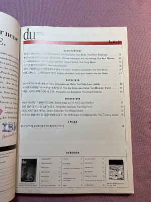 gebrauchtes Buch – Dieter Bachmann – Trotzdem. Kultur und Katastrophe - du. Die Zeitschrift der Kultur Heft Nr. 2 Februar 1994 (635)