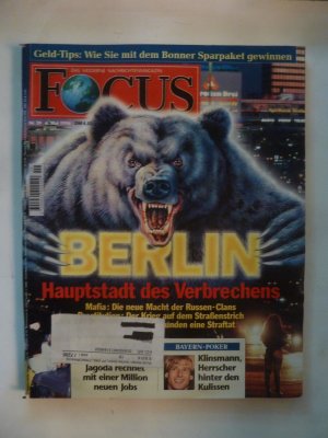 gebrauchtes Buch – Autorenkollektiv – FOCUS Nachrichtenmagazin 19  06. Mai 1996, "BERLIN Hauptstadt des Verbrechens"