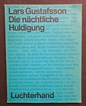 Die nächtliche Huldigung. Schauspiel in drei Akten.