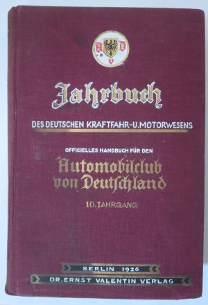 Jahrbuch des Deutschen Kraftfahr-u. Motorwesens