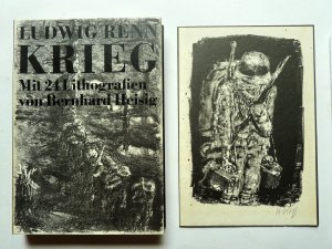 Krieg. Mit 24 Lithografien von Bernhard Heisig. Vorzugsausgabe mit signierter Original-Lithographie. Leipzig Philipp Reclam, 1979.