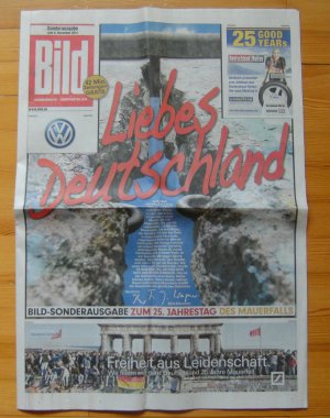 Bild Sonderausgabe 9. November 2014 - zum 25. Jahrestag des Mauerfalls