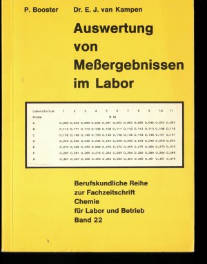 gebrauchtes Buch – Booster / van Kampen – Auswertung von Meßergebnissen im Labor