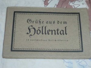 Grüße aus dem Höllental ( Schwarzwald ) 12 verschiedene farbige Ansichtskarten ( Postkartenleporello )