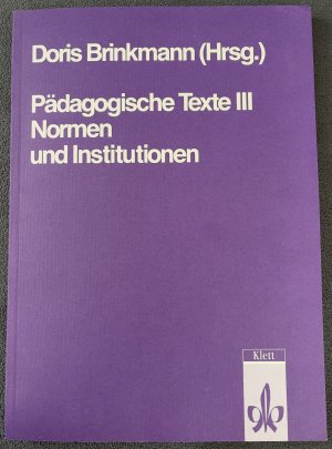 gebrauchtes Buch – Doris Brinkmann – Pädagogische Texte III