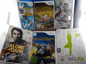 gebrauchtes Spiel – Wii Spielesammlung mit 6 Spielen mit Die Abenteuer von Tim und Struppi, Alone in the Dark