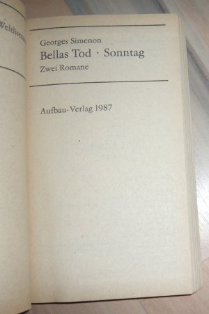 gebrauchtes Buch – Georges Simenon – Bellas Tod & Sonntag