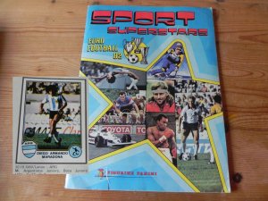 Panini Sport Superstars Euro Football 82 *ALBUM KOMPLETT SAUBER RAR incl. MARADONA BILD * 1982