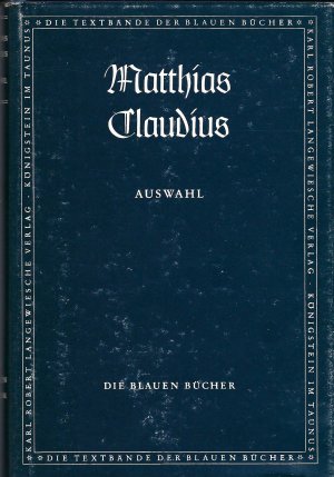 Matthias Claudius, Auswahl, Die Blauen Bücher