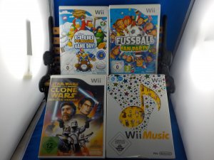 gebrauchtes Spiel – Wii Spielesammlung mit 4 Spielen Wii MUSIC, DISNEY CLUB PENGUIN, STAR WARS