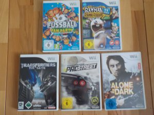 gebrauchtes Spiel – Wii Spielesammlung mit 5 Spielen Need for Speed, Transformers, Alone in the Dark