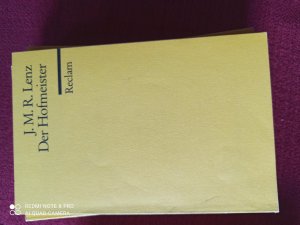 gebrauchtes Buch – Lenz, Jakob M – Der Hofmeister