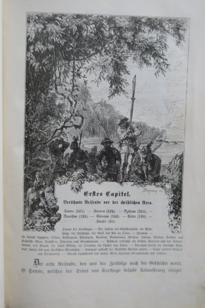 antiquarisches Buch – Verne, Julius: Die Entdeckung der Erde – Verne, Julius: Die Entdeckung der Erde. Autorisirte Ausgabe. Erste deutsche Ausgabe. 2 Teile in 1 Band. Wien. Pest. Leipzig. A. Hartleben's Verlag, 1881. * Mit 115 Textholzschnitten. * 555 S., 2 Bl. Handgebundener Halbledereinband mit blindgeprägtem Rückentitel.