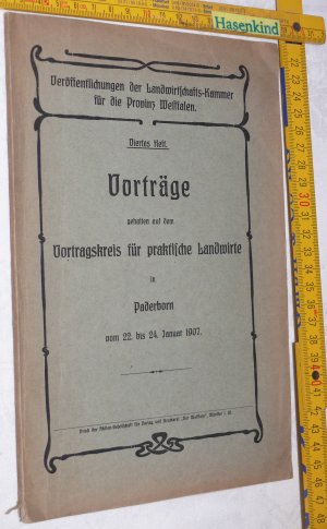 antiquarisches Buch – Vortragskreis für praktische Landwirte in Paderborn 1907