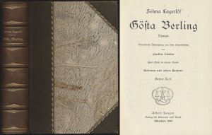 Gösta Berling. Roman. 2 Teile (in 1, komplett)., Autorisierte Übersetzung aus dem Schwedischen von Pauline Klaiber.