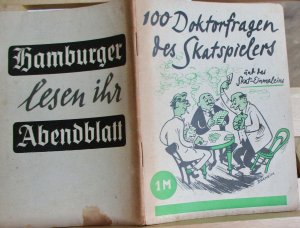 gebrauchtes Buch – Otto Baer – 100 Doktorfragen des Skatspielers und Das Skat-Einmaleins mit Erläuterung der wichtigsten Skat-Regeln und Hinweise zur Durchführung von Skat-Wettbewerben