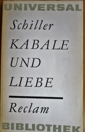 antiquarisches Buch – Friedrich Schiller – Kabale und Liebe. Ein bürgerliches Trauerspiel