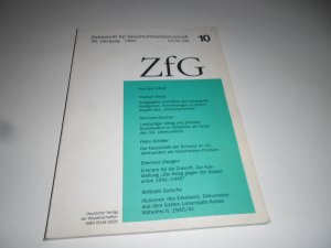 gebrauchtes Buch – Deutscher Verlag der Wissenschaft – Zeitschrift für Geschichtswissenschaft (ZfG) - Heft 10 - 39. Jahrgang 1991