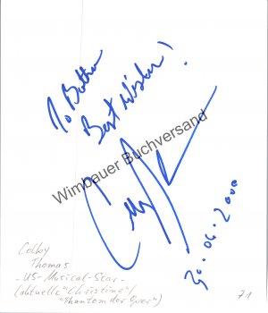 gebrauchtes Buch – Colby Thomas – Original Autogramm Colby Thomas Musical Phantom der Oper Christine /// Autograph signiert signed signee