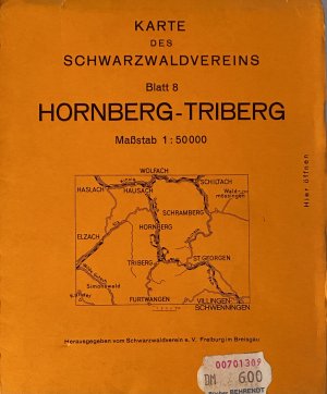 gebrauchtes Buch – Württembergischer Schwarzwaldverein  – Neue Karte des Schwarzwaldvereins - Blatt 8 - Triberg - 1:50000