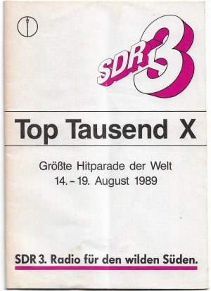 Hitparade SDR 3 - Top Tausend X  , Auflistung von 1989