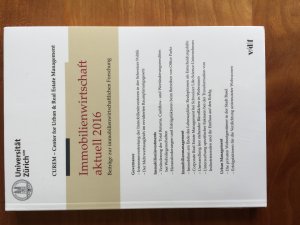 gebrauchtes Buch – Immobilienwirtschaft aktuell 2016 - Beiträge zur immobilienwirtschaftlichen Forschung