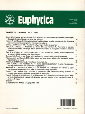 gebrauchtes Buch – Euphytica – Euphytica Volume 46, 1990 No. 1 bis 3 (3 Hefte)