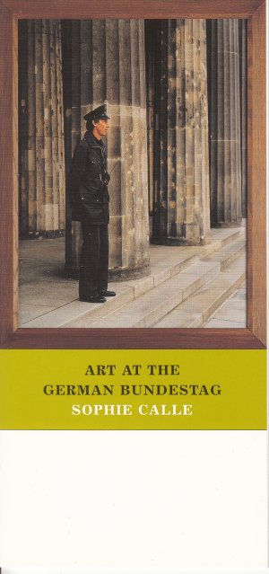 gebrauchtes Buch – Deutscher Bundestag – Sophie Calle Die Entfernung Sophie Calle The Detachment  Art at the German Bundestag Kunst im Deutschen Bundestag