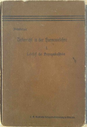 antiquarisches Buch – Karl Friedrich Weinberger – Unterricht in der Harmonielehre