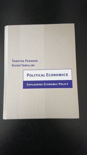 gebrauchtes Buch – Persson, Torsten; Tabellini – Political Economics- Explaining economic policy