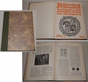 ALTBAYERISCHE MONATSSCHRIFT drei Jahrgänge (8, 9 und 10 aus den Jahren 1908, 1909-1910 und 1911) gebunden zu einem Buch