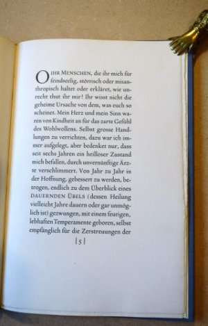 Beethovens Heiligenstädter Testament. 1. Auflage.