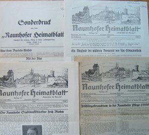 Naunhofer Heimatblatt 4 Ausgaben 1936 -1939, Mitteilungsbaltt für das Bartels-Archiv